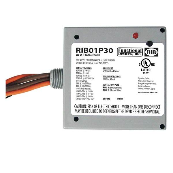 Functional Devices-Rib 01P30 Dpst Enclosed Relay 30 RIB01P30